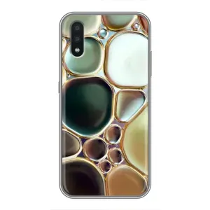 Мраморний чехол на Samsung Galaxy A01 (VPrint) (Радужний Мрамор)