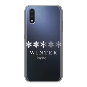 Зимні Чохли для Самсунг Галаксі А01 - прозорий фон (Winter loading)