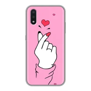 Чохол з принтом для Samsung Galaxy A01 (AlphaPrint - Знак сердечка) (Знак Love)