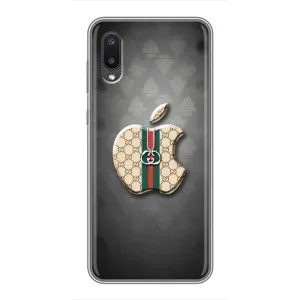 Чехлы ГУЧЧИ для Самсунг А02 (2021) (AlphaPrint) (Apple gucci)