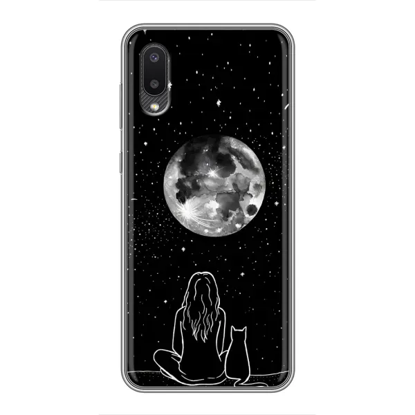 Чохол з принтом «Дівчина з котом» для Samsung Galaxy A02 Чохол з принтом «Дівчина з котом» для Samsung Galaxy A02