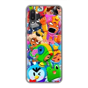 Чехлы Brawl Stars для Samsung Galaxy A02 (AlphaPrint) (Герої Бравл Старс)