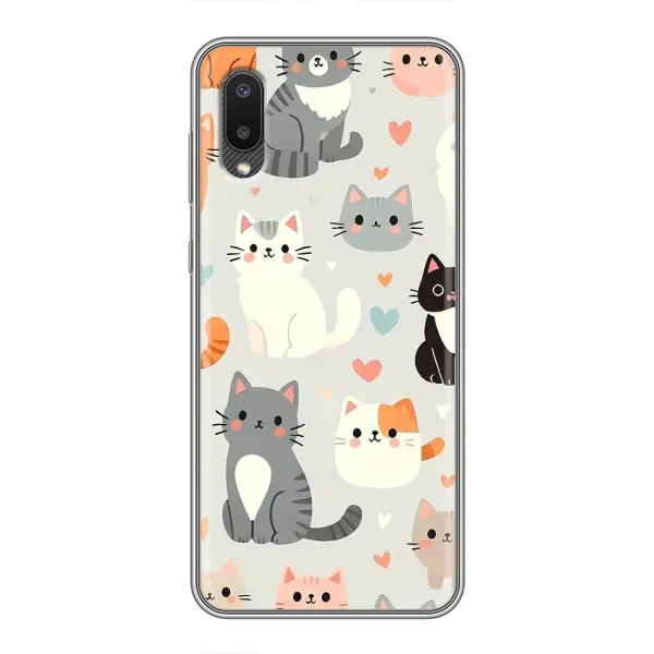 Чохол з принтом «Колаж котів» для Samsung Galaxy A02 Чохол з принтом «Колаж котів» для Samsung Galaxy A02
