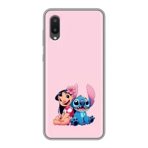 Чехол с принтом Стич на Samsung Galaxy A02 (Лило и Стич)