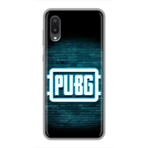 Чехол PUBG для Самсунг А02 (2021) (AlphaPrint) (Лого PUBG)