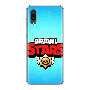 Чехлы Brawl Stars для Samsung Galaxy A02 (AlphaPrint) (Лого Бравл Старс)