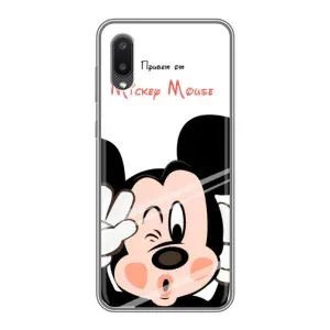 Эксклюзивный чехол для Samsung Galaxy A02 (AlphaPrint - Мультяшные) (Маус Микки)