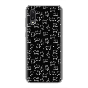 Чохол з принтом для Samsung Galaxy A02 (AlphaPrint) Модні коти (Маленькі котики)
