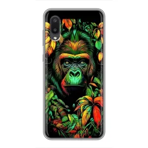 Чехол с Обезьянами Samsung Galaxy A02 - (AlphaPrint) (Обезьяна в тропиках)