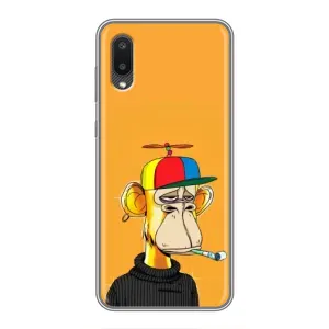 Чехлы с Обезьянами NFT для Samsung Galaxy A02 (AlphaPrint) (Скучающая Обезьяна NFT)