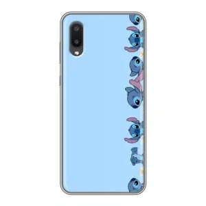 Чехол с принтом Стич на Samsung Galaxy A02 (Стич фон)