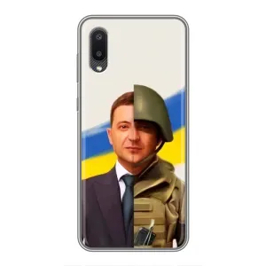 Чохол для Samsung Galaxy A02 (AlphaPrint - с принтом Зеленського) (Зеленский солдат)