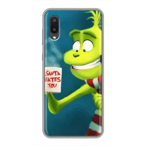 Різдвяні Чохли для Samsung Galaxy A02 (VPrint) (Зелений Грінч)