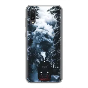 Новорічні, Святкові Чохли для Samsung Galaxy A02 - 2024 год (Зимовий потяг)