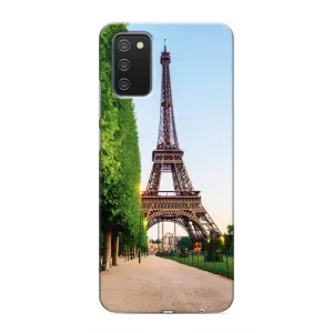 Чохол Ейфелева Вежа Samsung Galaxy A02s - (AlphaPrint) (Дорога до Парижу)