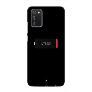 Чехлы для любимой на Самсунґ Ґелексі А02с (VPrint) (Love battery)