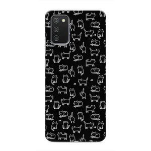 Чохол з принтом для Samsung Galaxy A02s (AlphaPrint) Модні коти (Маленькі котики)