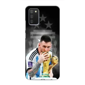 Чехлы для Samsung Galaxy A02s (Leo чемпион) (AlphaPrint) (Месси Чемпион)