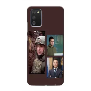 Чохол для Samsung Galaxy A02s (AlphaPrint - с принтом Зеленського) (Президент)