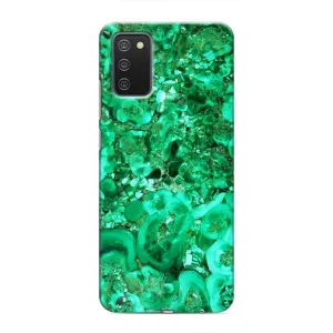 Мраморний чехол на Samsung Galaxy A02s (VPrint) (Салатовий Мрамор)