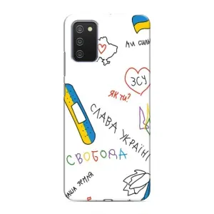 Чохли (Доброго вечора, ми за України) для Самсунґ Ґелексі А02с (AlphaPrint) (Стикер)