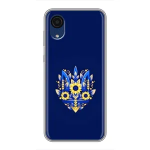 Чехлы для Samsung Galaxy A03 Core  Укр. Символика (AlphaPrint) (Цветочный Герб)