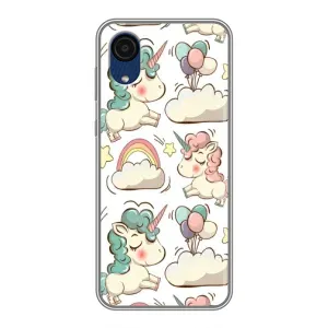 Чехол для Самсунг А03 Кор - (Единорожки - Новинки) (AlphaPrint) (Единорожки)