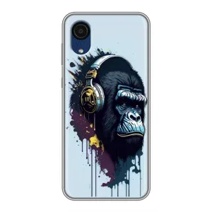Чохол з Мавпами Samsung Galaxy A03 Core - (AlphaPrint) (Горила в навушниках)