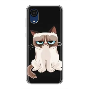 Чохол з принтом для Samsung Galaxy A03 Core (AlphaPrint) Модні коти (Сумний кіт)