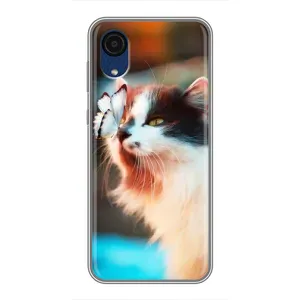 Чохол на Samsung Galaxy A03 Core з Котиками (VPrint) (Котик з метеликом)