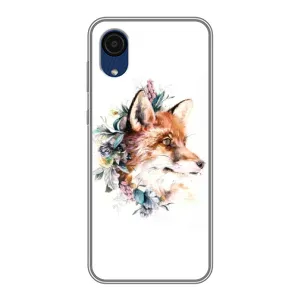 Чохли з картинкою Лисичка для Samsung Galaxy A03 Core (VPrint) (Лиса в квітах)