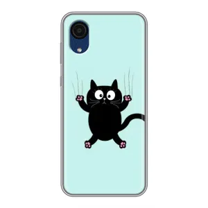 Чохол з принтом для Samsung Galaxy A03 Core (AlphaPrint) Модні коти (Падаючий кіт)