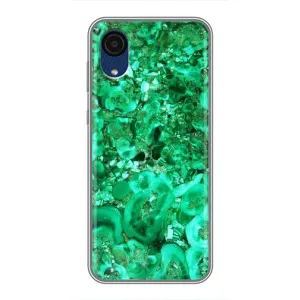 Мраморний чехол на Samsung Galaxy A03 Core (VPrint) (Салатовий Мрамор)
