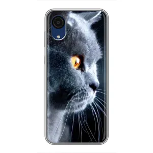 Чохли з Котиками для Samsung Galaxy A03 Core (VPrint) (Сірий Кіт)
