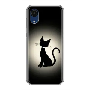Чохол з принтом для Samsung Galaxy A03 Core (AlphaPrint) Модні коти (Силует котика)