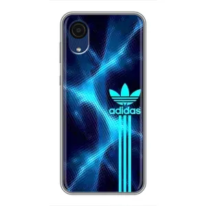 Чохли Адидас для Samsung Galaxy A03 Core (AlphaPrint) (Синій Адідас)
