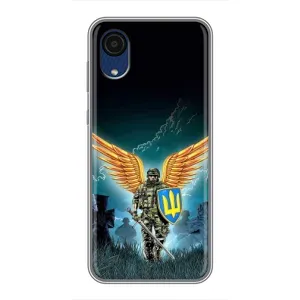 Чехлы с картинкой ЗСУ для Samsung Galaxy A03 Core (AlphaPrint) (Солдат ЗСУ)