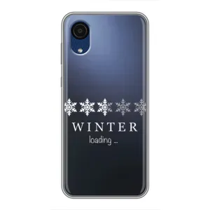 Зимні Чохли для Samsung Galaxy A03 Core - прозорий фон (Winter loading)