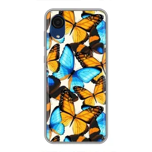 Чохол з принтом для Samsung Galaxy A03 Core - (Прикольні) (AlphaPrint) (Яскраві метелики)