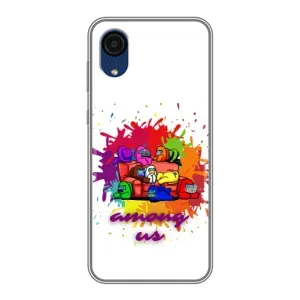 Чехол Амонг Ас для Samsung Galaxy A03 Core (AlphaPrint) (Яркий АмонгАс)