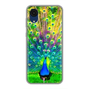 Чехол с птицами на Samsung Galaxy A03 Core (VPrint) (Яркий Павлин)
