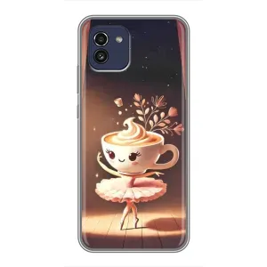 Чохол з мемом Тралалело тралала на Samsung Galaxy A03 (A035) (Балерина капучина)