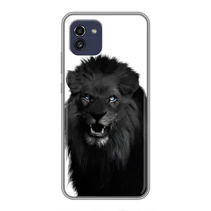 Чохли з картинкою животних Samsung Galaxy A03 (A035) (Чорний ЛЕВ)