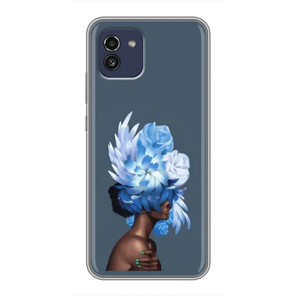 Чохол з принтом «Квіти на голові» для Samsung Galaxy A03 (A035)
