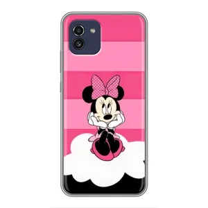Эксклюзивный чехол для Samsung Galaxy A03 (A035) (AlphaPrint - Мультяшные) (Девочка Maus)