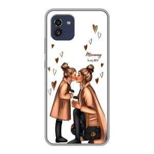 Чохол з друком для Samsung Galaxy A03 (A035) - (Мама з дитинкою) (AlphaPrint) (Донька і мама)