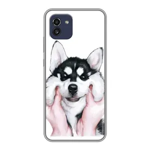 Чохли з собаками для Samsung Galaxy A03 (A035) (VPrint) (Радісний Хаскі)