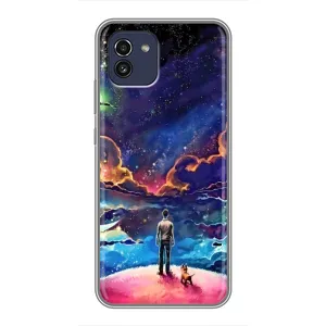Космічні Чохли для Самсунг Ґелексі А03 (А035) (VPrint) (Вид Галактики)
