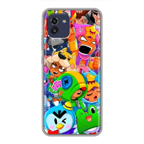 Чехол с принтом «герои Бравл Старс» для Samsung Galaxy A03 (A035)