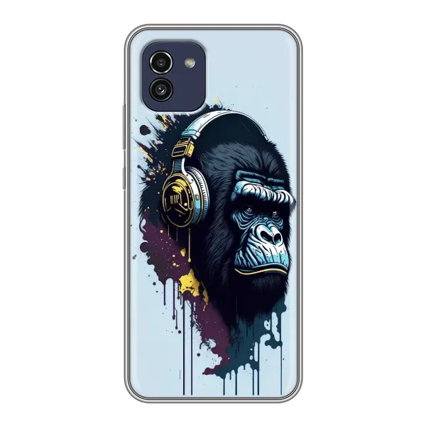 Чохол з принтом «Горила в навушниках» для Samsung Galaxy A03 (A035) Чохол з принтом «Горила в навушниках» для Samsung Galaxy A03 (A035)